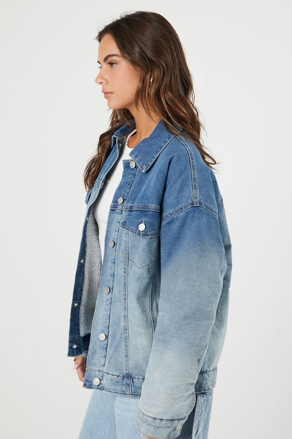 Gradient Denim Trucker Jacket